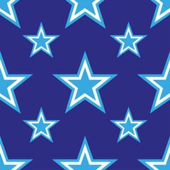 vector 4th of July seamless pattern with stars