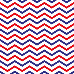 vector 4th of July seamless pattern with colorful zig-zags