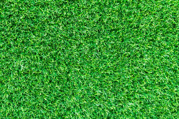 Fototapeta premium Artificial green grass texture for golf course, soccer field or sports background concept design.