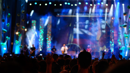 Fototapeta na wymiar Blurred rock concert background