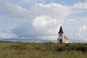 Fototapeta premium Church Hellnar, Snaefellsnes, Iceland