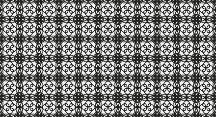Abstract geometric black and white art pattern