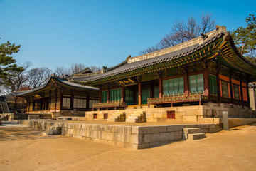 It is the Yanghwadang of Changgyeonggung palace where the kings of Korea met the guest. South Korea, Seoul (Sign board text is "Yanghwadang" name of building)