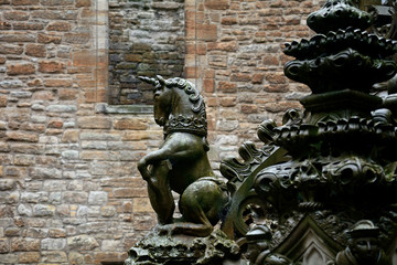 Naklejka premium Fountain in the castle, Linlithgow, Scotland