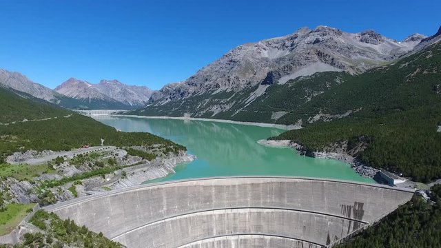 Stelvio National Park - Lake of Cancano - Aerial view