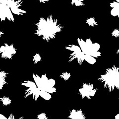 Seamless floral pattern of grunge.