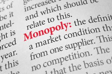 Definition of the word Monopoly in a dictionary