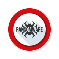 Ransomware Hazard sign
