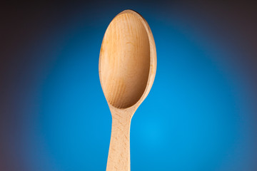 Close up wooden spoon
