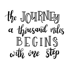 Lettering poster for your design. Greeting card with handwritten quote. Vector illustration