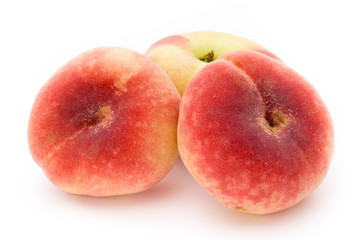 Peach. Fruit with isolated on white background.