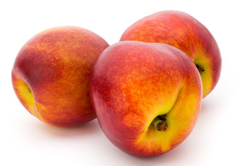 Peach. Fruit with isolated on white background.