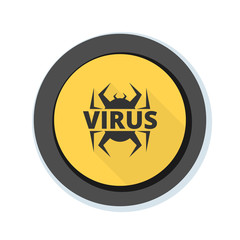 Virus hazard sign illustration