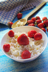 cheese and strawberries