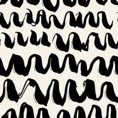 Seamless brushpen textile doodle pattern grunge texture