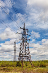 Towers of power lines