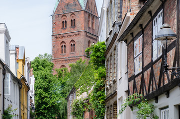 Lübeck, Detail view to the st.aegidien church
