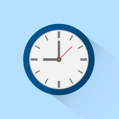 Clock icon isolated on background. Vector illustration.