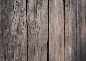 tilt angle of old wood fence made from hardwood plank