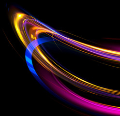 Beautiful light flares. Glowing streaks on dark background. Luminous abstract sparkling lined background. .light effect wallpaper. Sci fi technology. Sequins backdrop. New gala. .