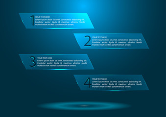 Glass infographics template for business workflow, steps and diagram