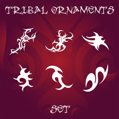 Design elements for vector tribal ornaments