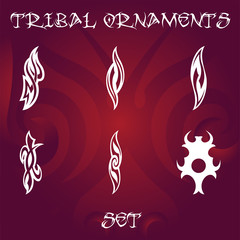 Design elements for vector tribal ornaments