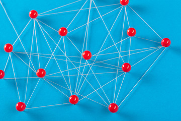 Network with pins