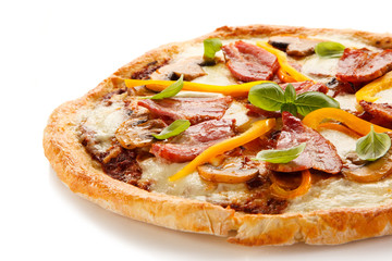 Pizza on white background 