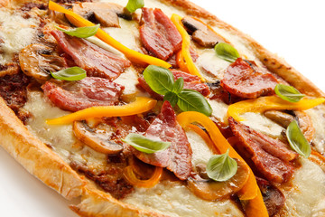 Pizza on white background 