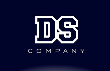  DS D S alphabet letter logo icon company