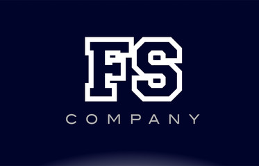  FS F S  alphabet letter logo icon company