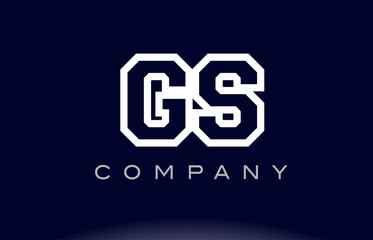 Obraz premium GS G S alphabet letter logo icon company