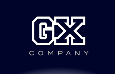 Obraz premium GX G X alphabet letter logo icon company