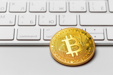 Bitcoin on keyboard