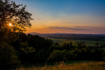 beautiful rural sunset