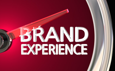 Brand Experience Speedometer Customer Satisfaction 3d Illustration