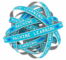 Machine Learning Process Loops Input AI Artificial Intelligence 3d Illustration
