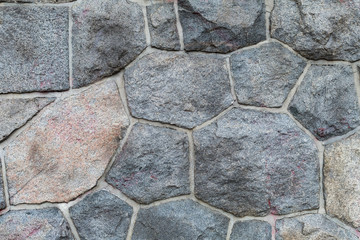 Background of gray stones geometric shapes with gray lines edges