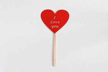 Photo booth props with expression words : I LOVE YOU
