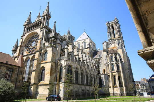 The medieval Cathedral of Laon in Picardie, France