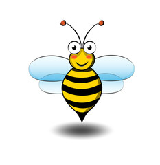 Cute bee cartoon vector illustration