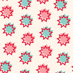 Cute seamless vector pattern with stars. Great for baby announcement, Mother's Day, baby shower, wedding, scrapbook, gift wrapping paper, textiles.