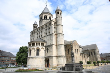 The historic St. Gertrud Church in Nivelles, Belgium