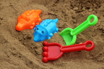 Fototapeta na wymiar Children's beach toys