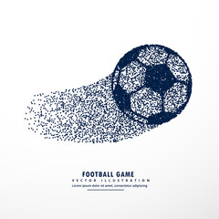 football made with particles or dots