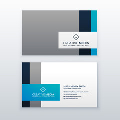 professional gray and blue business card design template