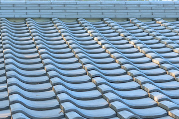 Background details of Japanese house roof tiles