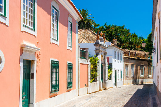Typical street in Faro, Portugal