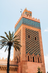 Fototapeta na wymiar views of marrakech old medina city, morocco